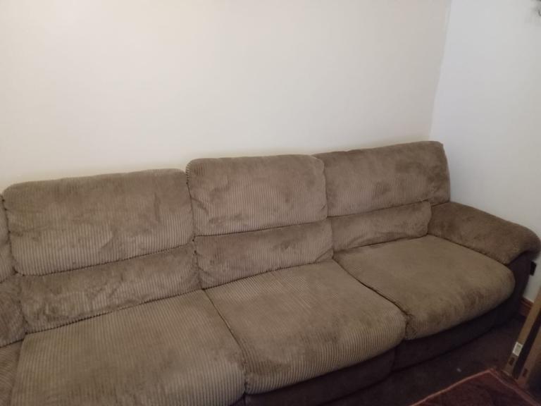 CORNER RECLINER SOFA AND 2 SEATER WITH CUP HOLDER