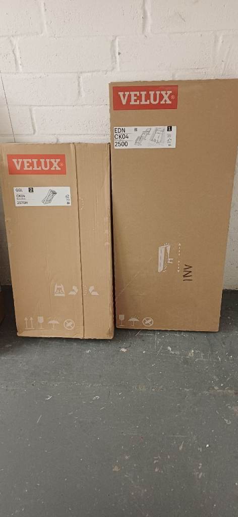 VELUX Roof Windows – Brand New, Still Boxed