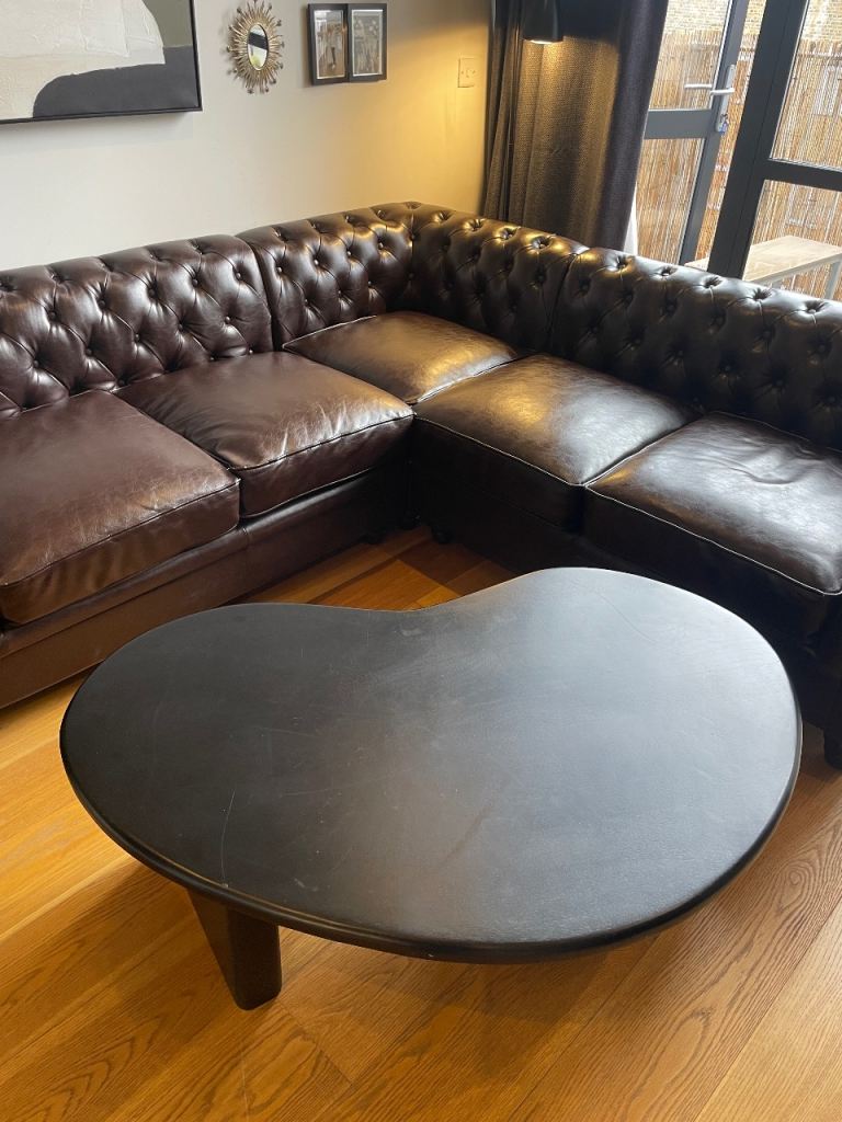 Large coffee table, kidney shape, 100% mango wood