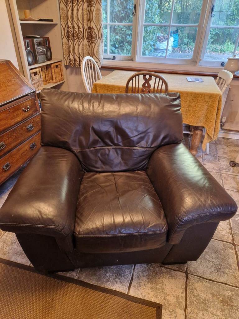 Leather armchair