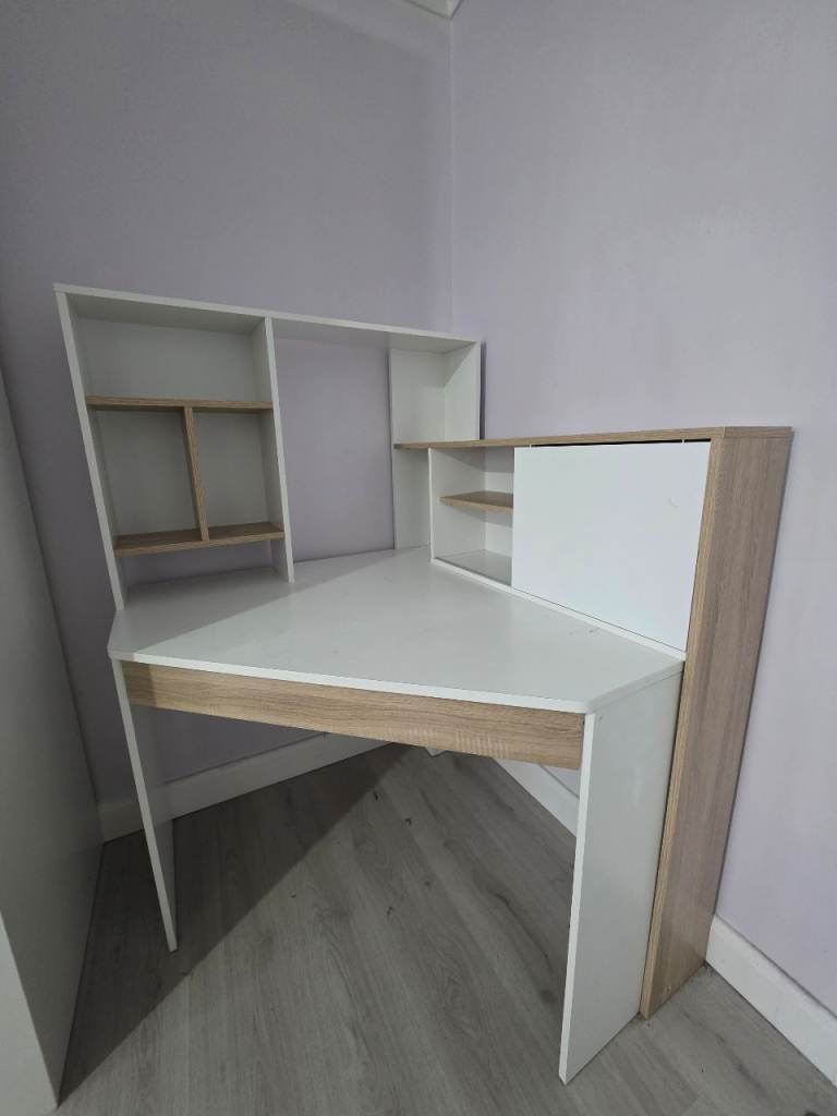 Versatile White Corner Desk / Vanity – Great Condition