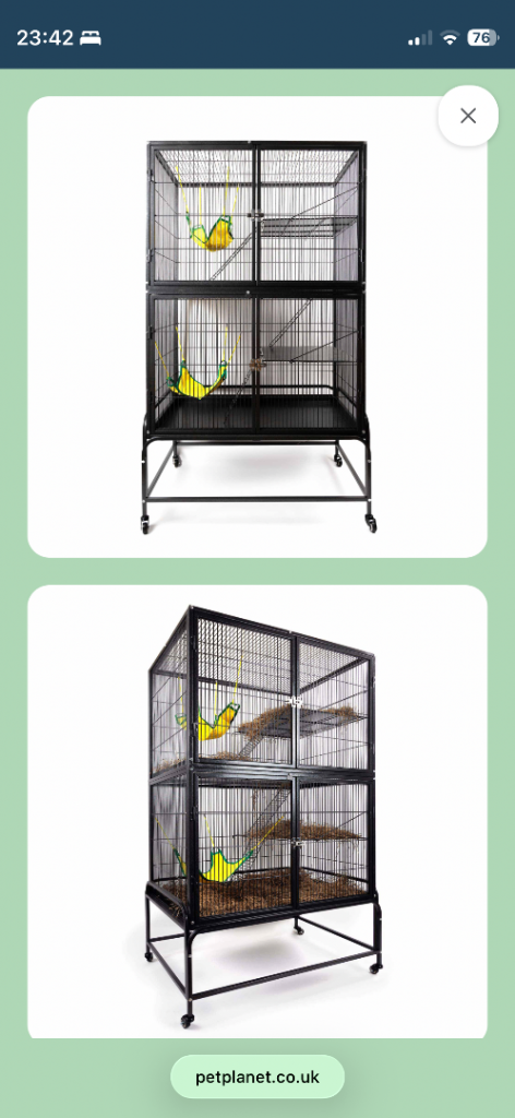 Pet planet ‘rat and ferret cage’