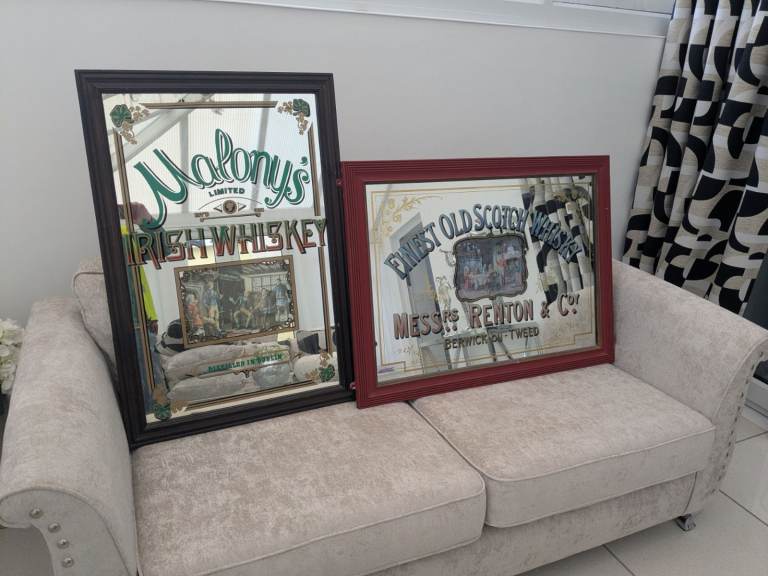 x2 large pub bar mancave Mirrors 1 is 40x30inch other is 26x38inch stunning quality 
