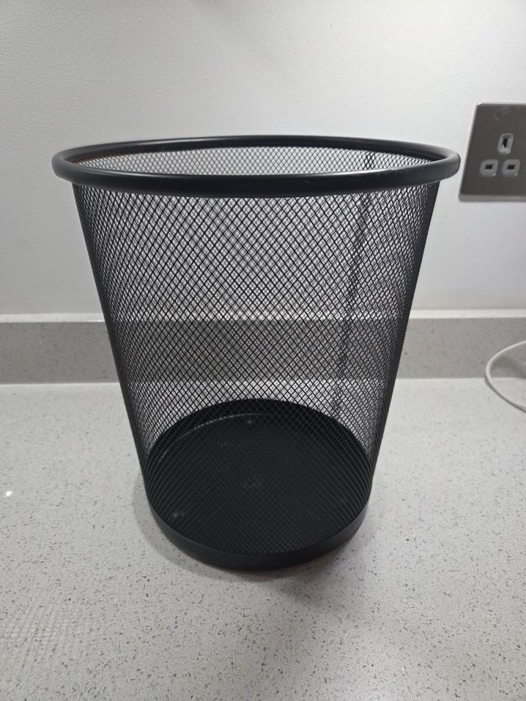 Habitat Wire Black Metal Basket Waste Paper Bin