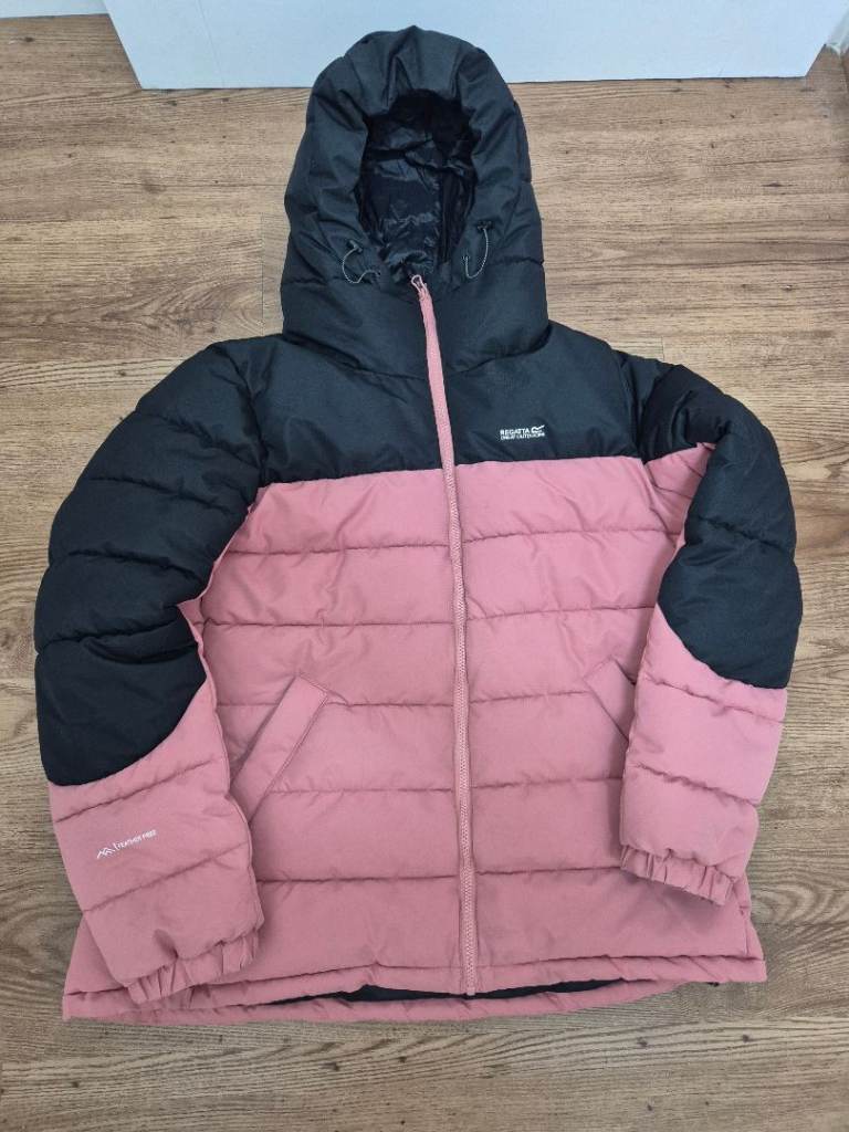 Regatta Feather Free Puffer Jacket – Pink & Black, As Good As New - Size 18