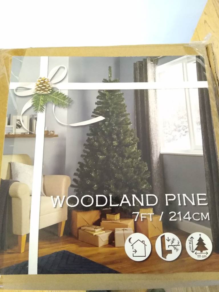 7 ft artificial Christmas tree.