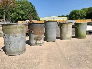 Old Galvanised Dust Bins / Planters (price is each)