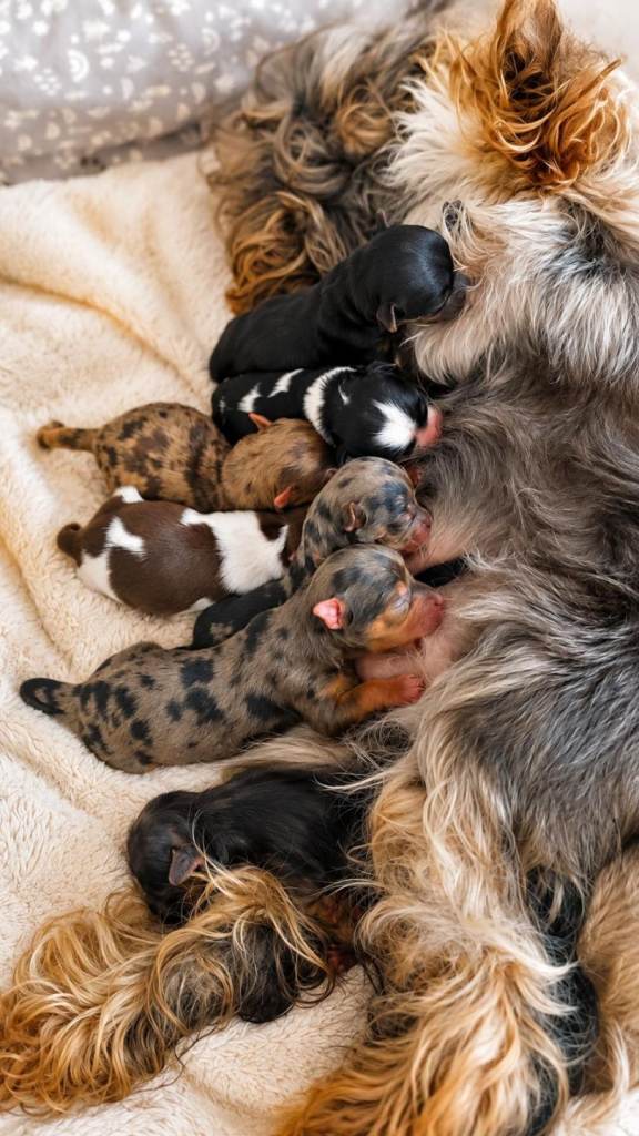 Beautiful merle Yorkshire terrier 