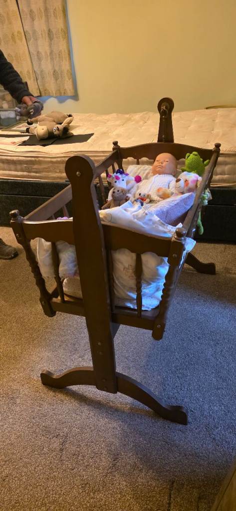 Serenade Rocking Crib for Baby or for Dolls