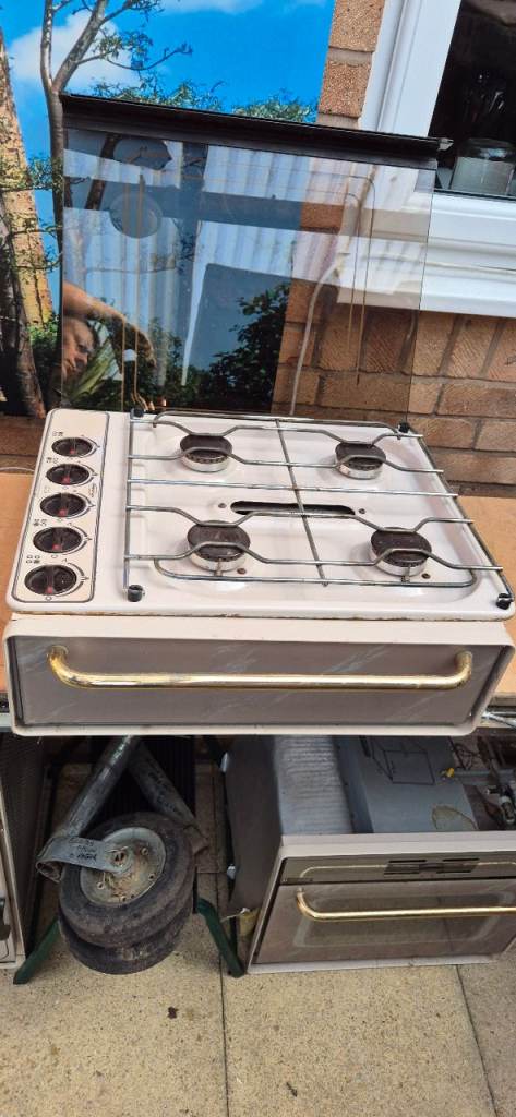 CRAMER, SPINFLO or VANETTE gas hob and grill with glass lid for camper caravan motorhome boat.