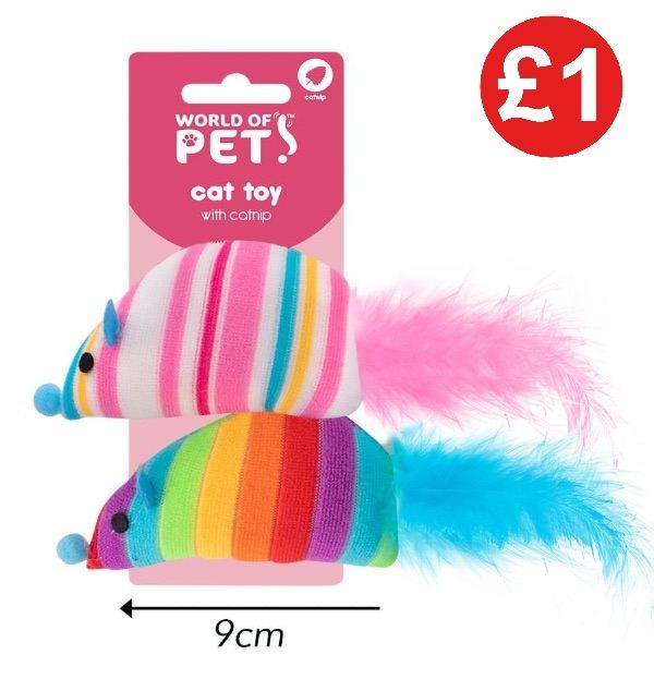 Catnip Mice Cat Toy 2pk