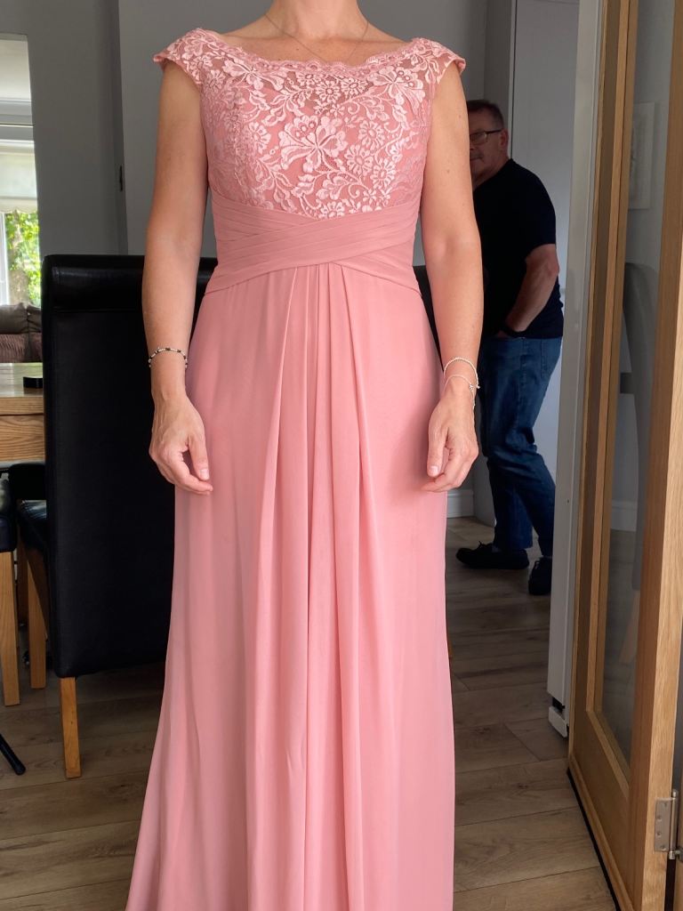 2nd hand bridesmaid dresses uk Double V Neck Empire Waist Chiffon Bridesmaid Dress main image 1