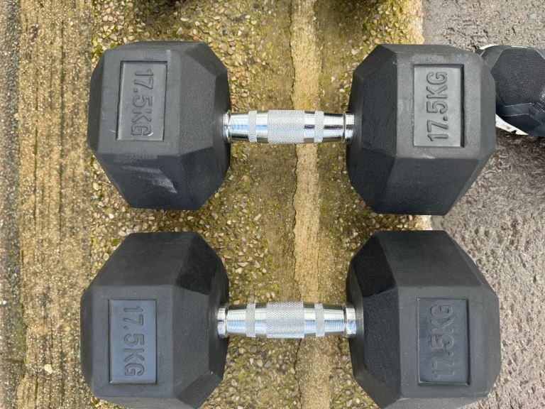 17.5kg hex dumbbells 