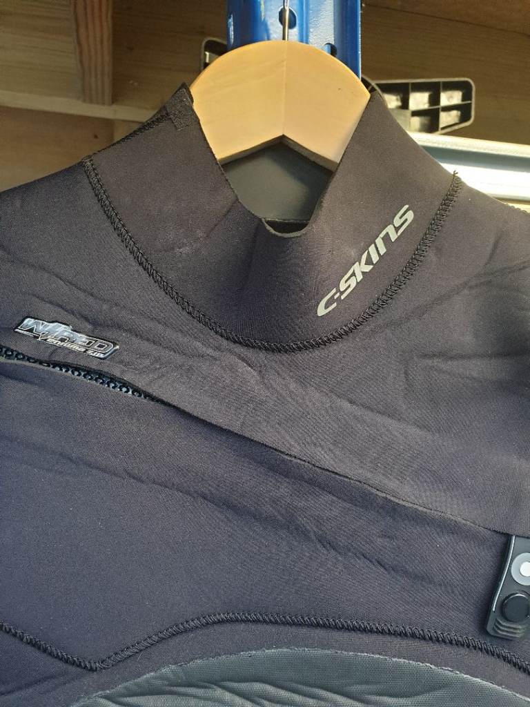 C skins wired 5:4mm dryknit enigma chest zip wetsuit size LT