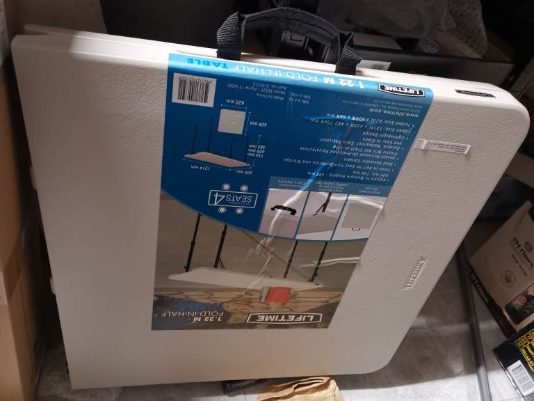 Brand new Lifetime Folding Height Adjustable Camping Table