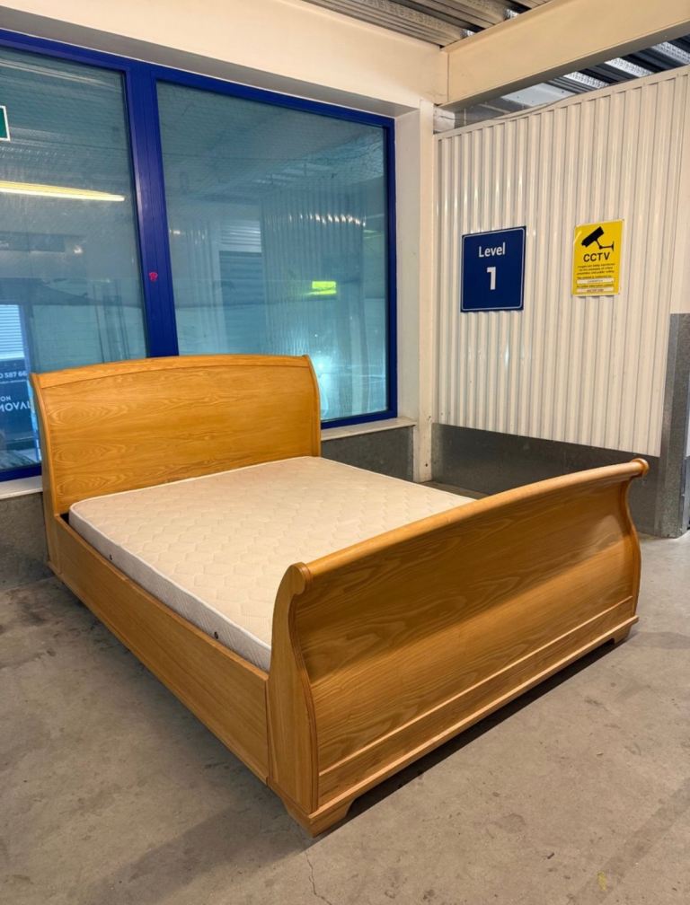 King Size Sleigh Bed Frame with optional Mattress 