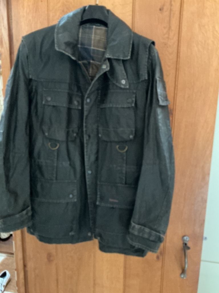 Barbour TO KI TO Waxed Jacket - Size 44, Good Condition