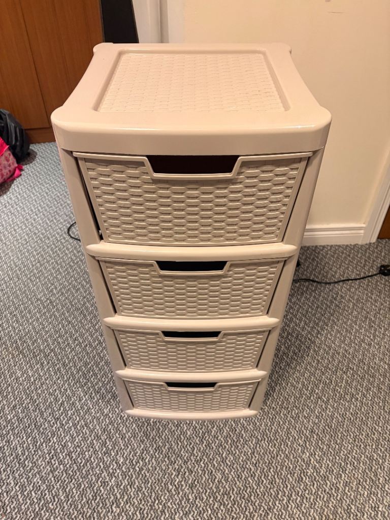 Plastic storage shelves 