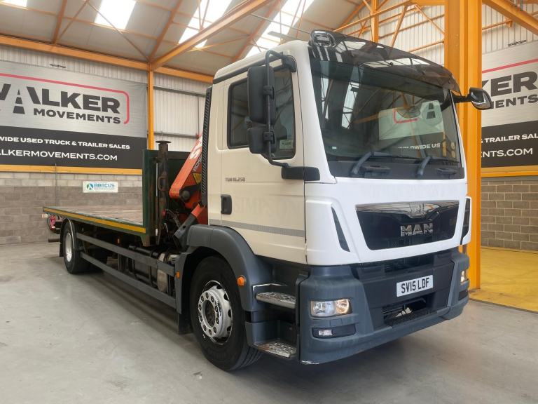 MAN TGM 18.250 *EURO 6*, 4X2 18 TONNE FLATBED/CRANE - 2015 - SV15 LDF*