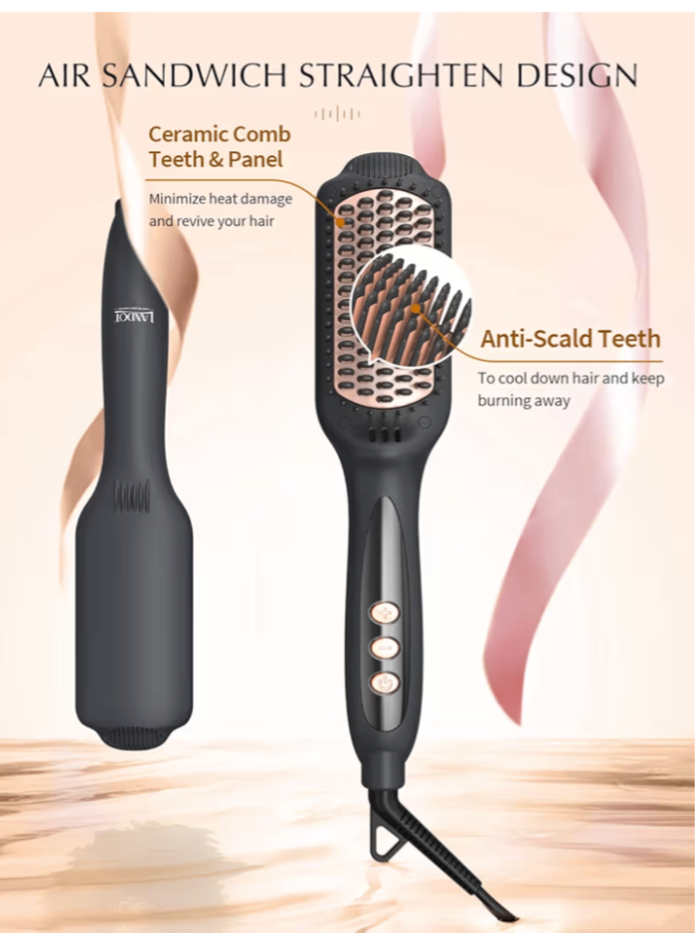 Landot Hair straightener brush new