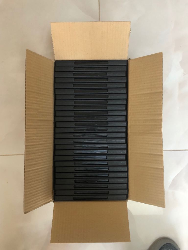 25 x 1 Disc Black Empty Single DVD Cases 14mm Spine Standard Clear Sleeve