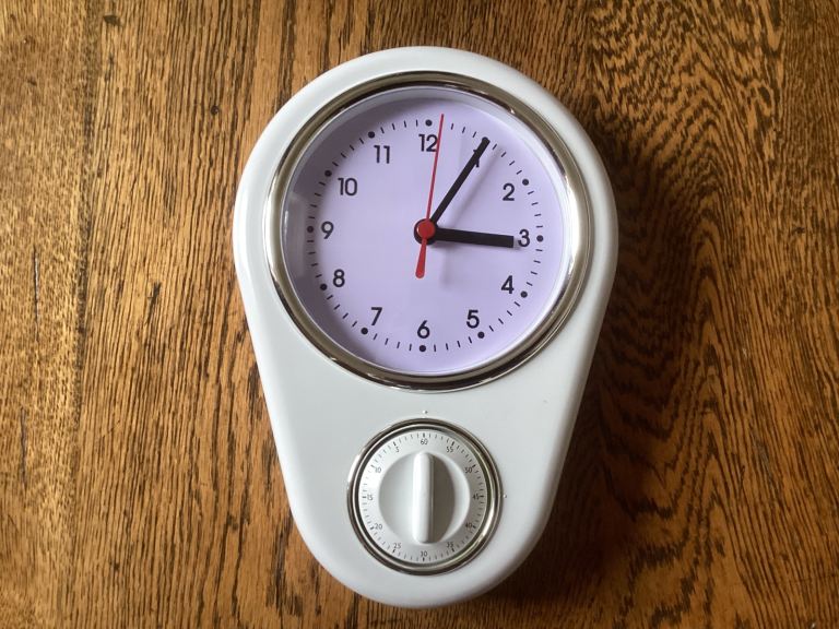 Kitchen clock with built in timer