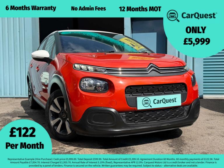 2018 Citroen C3 1.2 PureTech 82 Feel 5dr HATCHBACK PETROL Manual