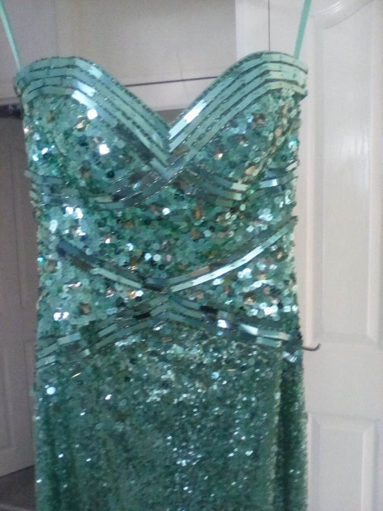 Stunning Green Sequin Prom Dress  as new