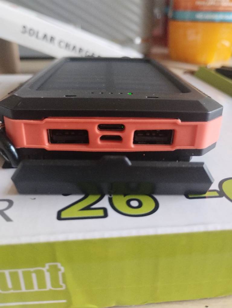 SOLAR POWER BANK 20,000AMH WITH SOS FLASHLIGHT