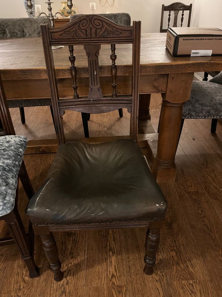 Antique Oak Dining Chairs