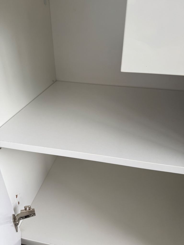 Large white high gloss solid sideboard 