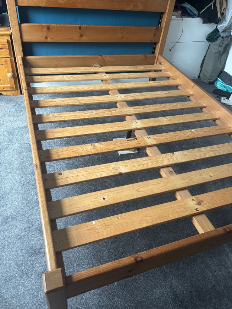 Solid Wooden Double Bed 