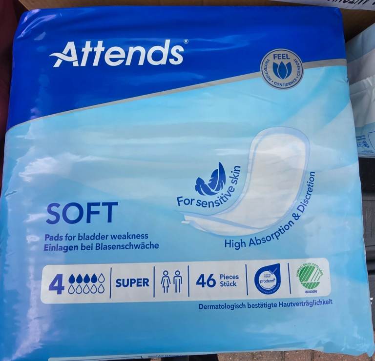 Attends Soft Bladder Weakness Pads - Super 46 Pieces