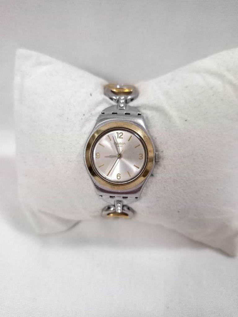 SWATCH IRONY "RING BLING" LADIES WATCH.