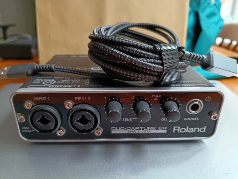 2x Roland DUO-CAPTURE EX USB Midi/Audio Interface Windows 10/11 ...