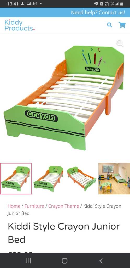 Crayon kids bed