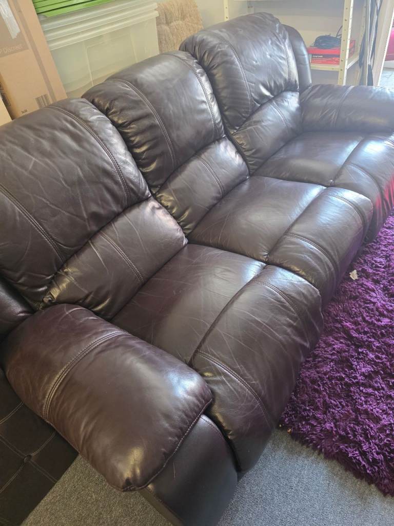 2 x 3 seat reclining sofas