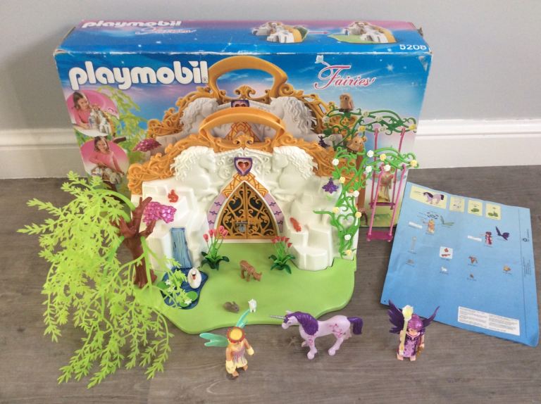 Playmobil Fairies carry along set with box and instructions in great used condition with extras