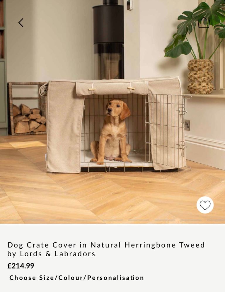 Lords& Labradors xl cage and herringbone cover xl  