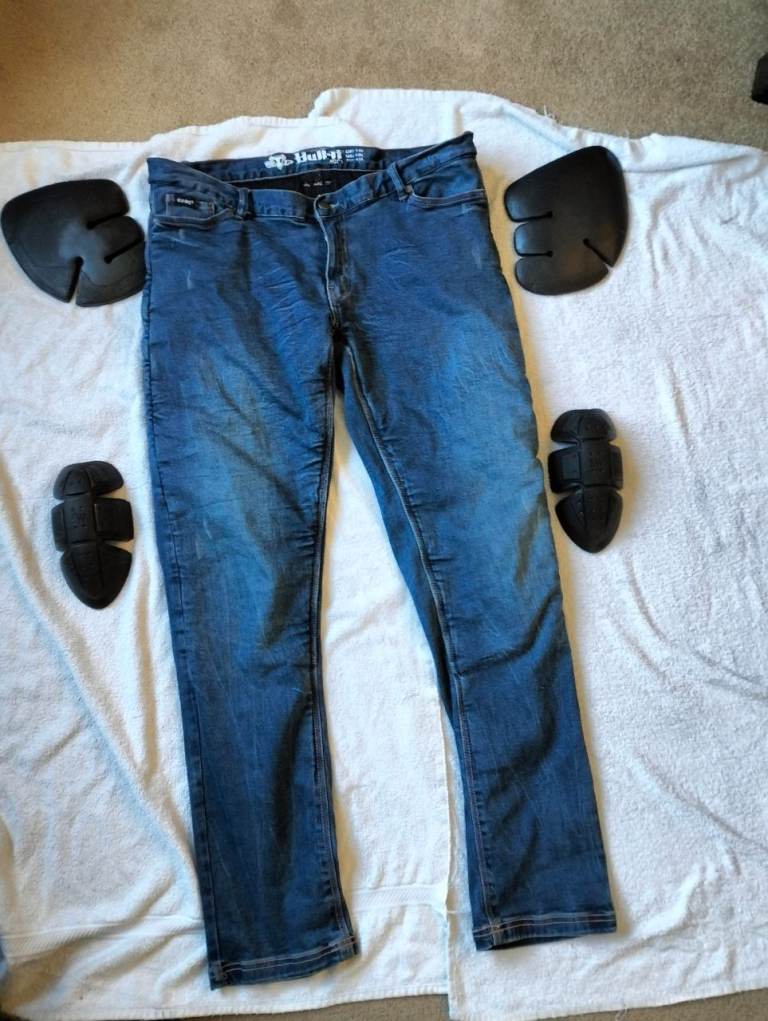 Bull-It 17 Tactical Ladies Stretch Denim SR6 CE Motorcycle Jeans Blue UK 14 34"W  Long Leg 32"