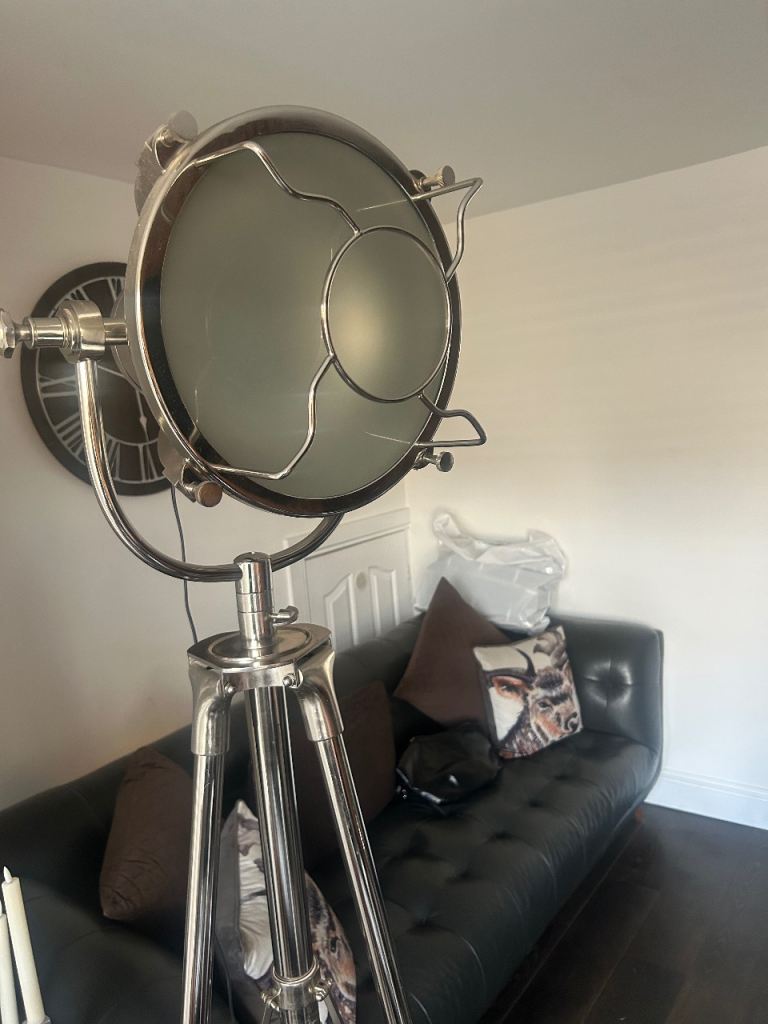 Stylish Chrome Tripod Floor Lamp