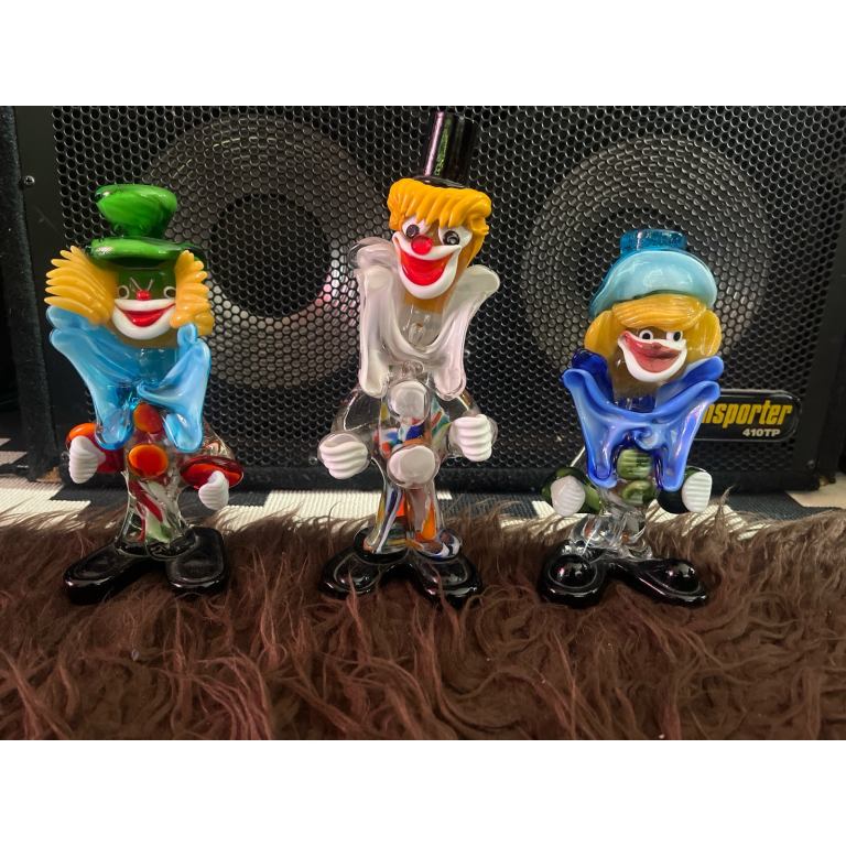 VINTAGE MURANO GLASS MULTICOLOUR CLOWN MADE IN ITALY