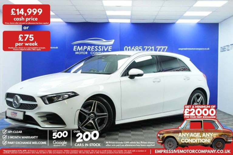 2019 19 MERCEDES-BENZ A CLASS 1.5 A180D AMG LINE (EXECUTIVE) HATCHBACK 5DR DIESE
