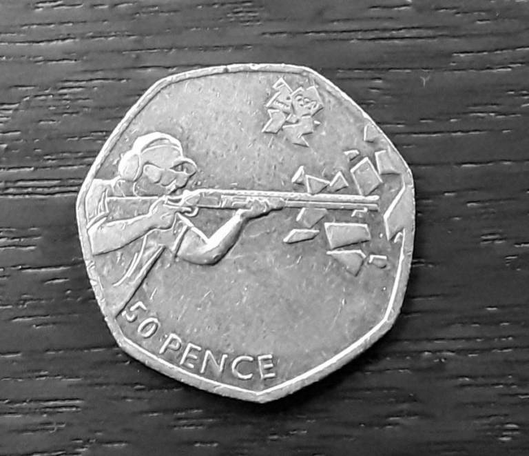 Rare and sought after 50p coins.