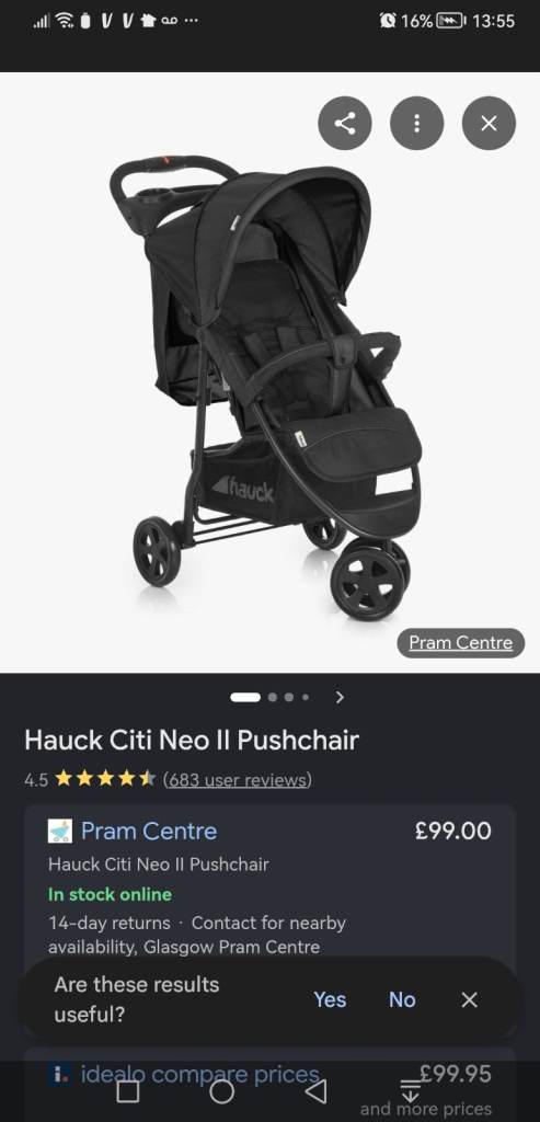 Black Pushchair