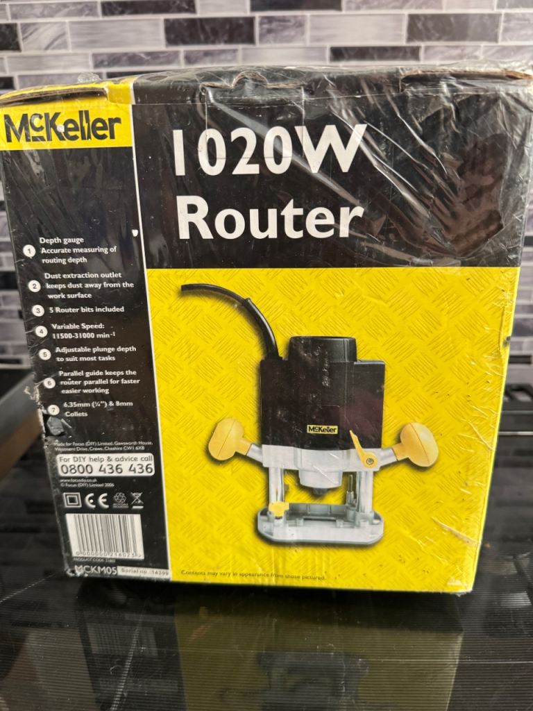 McKeller 1020W Variable Speed Router - upper cambourne cb23 