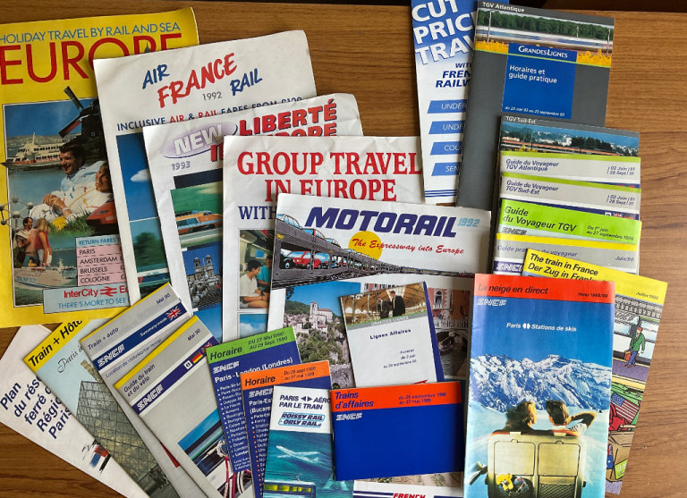 French (SNCF) Rail leaflets 1986-1993