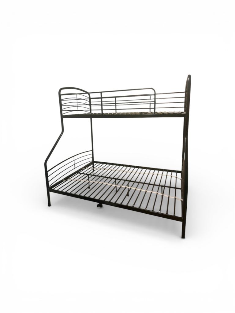 Metal Bunk Bed Frame – King Size Bottom / Single Top – Sturdy