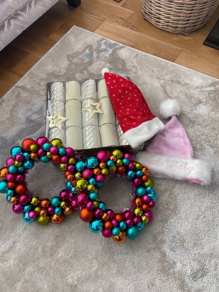 Box Of Christmas Decorations - See Description & All Photos 