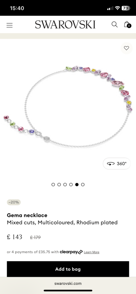 Swarovski Gema Necklace
